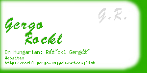 gergo rockl business card